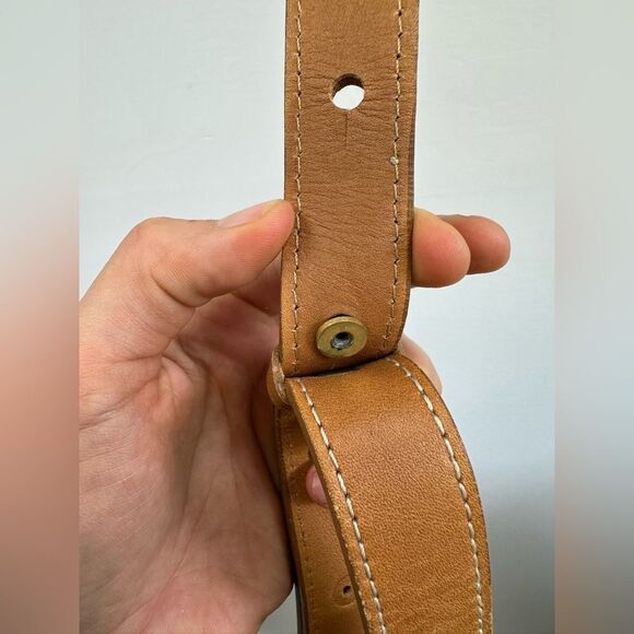 Vintage 90’s Anne Klein Leopard Print Shoulder Bag Brown Leather Canvas Combo - Picture 16 of 16